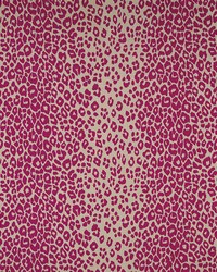 Iconic Leopard Fuchsia natural by  Schumacher Fabric 