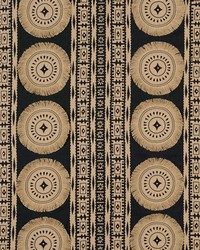 Bora Bora Print Embellished Lava Black by  Schumacher Fabric 