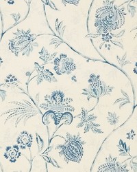 Chinoiserie Vine China Blue by  Schumacher Fabric 