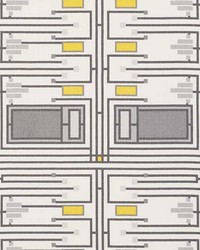 Design 105 Grey & Yellow by  Schumacher Fabric 