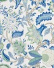 Schumacher Fabric ARBORVITAE VIRIDIAN & BLUE