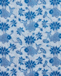 Lotus Batik Indigo by  Schumacher Fabric 