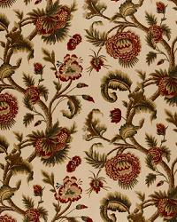 Jacobean Printed Crewel Burnish Sage by  Schumacher Fabric 