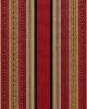 Schumacher Fabric WELLINGTON STRIPE MULTI ON SPICE