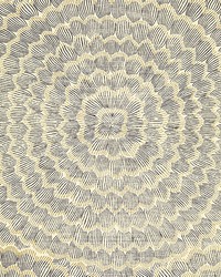 Feather Bloom Onyx  Gold by  Schumacher Wallpaper 