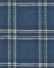 Schumacher Fabric CHECK RUSTIQUE ATLANTIC BLUE