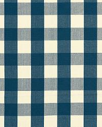 Camden Cotton Check Indigo by  Schumacher Fabric 