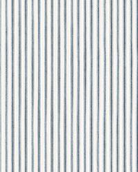 Wellfleet Ticking Ocean by  Schumacher Fabric 