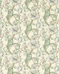 GOLDEN LILY W0174/01 CAC LINEN WP by  Clarke and Clarke Wallpaper 