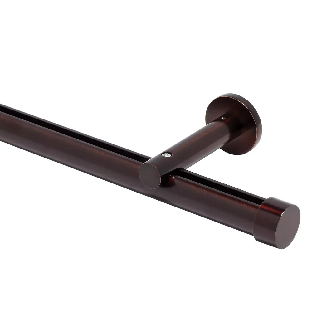 Single Rod Wall Mount 96 in Oil Rubbed Bronze Curtain Rods