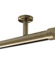 Aria Metal Metal Baton 36in Steel Clip Brushed Brass