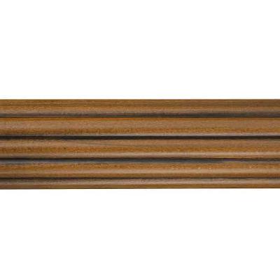 2 inch x 12ft Reeded Wood Curtain Rod Curtain Rods