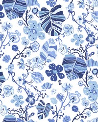 Gwyneth Indigo Floral Wallpaper by   
