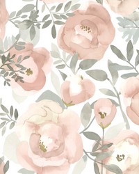 Orla Rose Floral Wallpaper by   