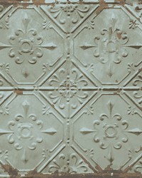 Donahue Turquoise Tin Ceiling Wallpaper by   