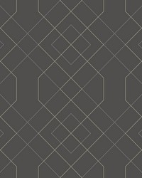 Ballard Grey Geometric Wallpaper by   