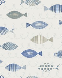 Key West Blue Fish Wallpaper by   