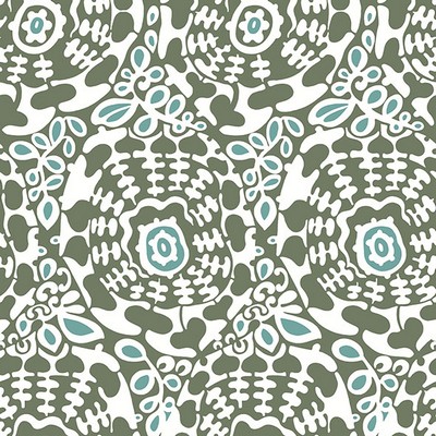 Divine Green Abstract Medallion Wallpaper 4122-27040 Terrace 4122-27040 Green Non Woven Watercolor and Abstract Flower Wallpaper 