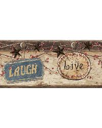 Kinsey Blue Live Laugh Love Border by   