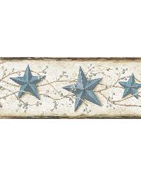 June Blue Heritage Tin Star Border by   