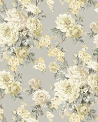 Laycie Grey Ikat Floral by  Brewster Wallcovering 
