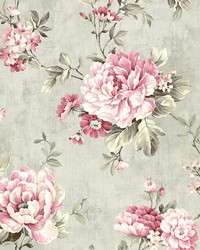 Coralie Slate Peony Trail by  Brewster Wallcovering 