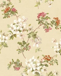 Silana Beige Dogwood Trail by  Brewster Wallcovering 