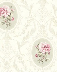 Eloisee Slate Cameo Damask by  Brewster Wallcovering 