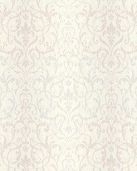 Beauvais Slate Scrolling Damask by  Brewster Wallcovering 