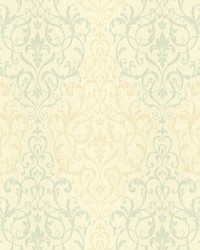 Beauvais Sand Scrolling Damask by  Brewster Wallcovering 