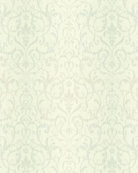 Beauvais Blue Scrolling Damask by  Brewster Wallcovering 