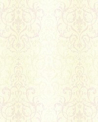 Beauvais Lavender Scrolling Damask by  Brewster Wallcovering 